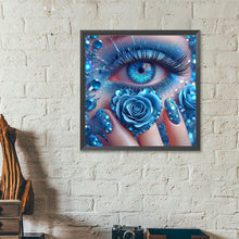 Load image into Gallery viewer, Diamond Painting - Full Round - Blue rose eyes (40*40CM)