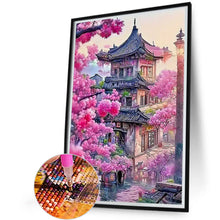 Load image into Gallery viewer, Diamond Painting - Full Round - Flowers and pavilions (45*60CM)