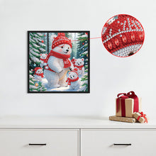 Load image into Gallery viewer, Diamond Painting - Partial Special Shaped - White bear in winter snow (30*30CM)