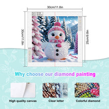 Load image into Gallery viewer, Diamond Painting - Partial Special Shaped - Duckling in winter snow (30*30CM)