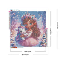 Load image into Gallery viewer, Diamond Painting - Full Round - Butterfly girl and unicorn (50*50CM)