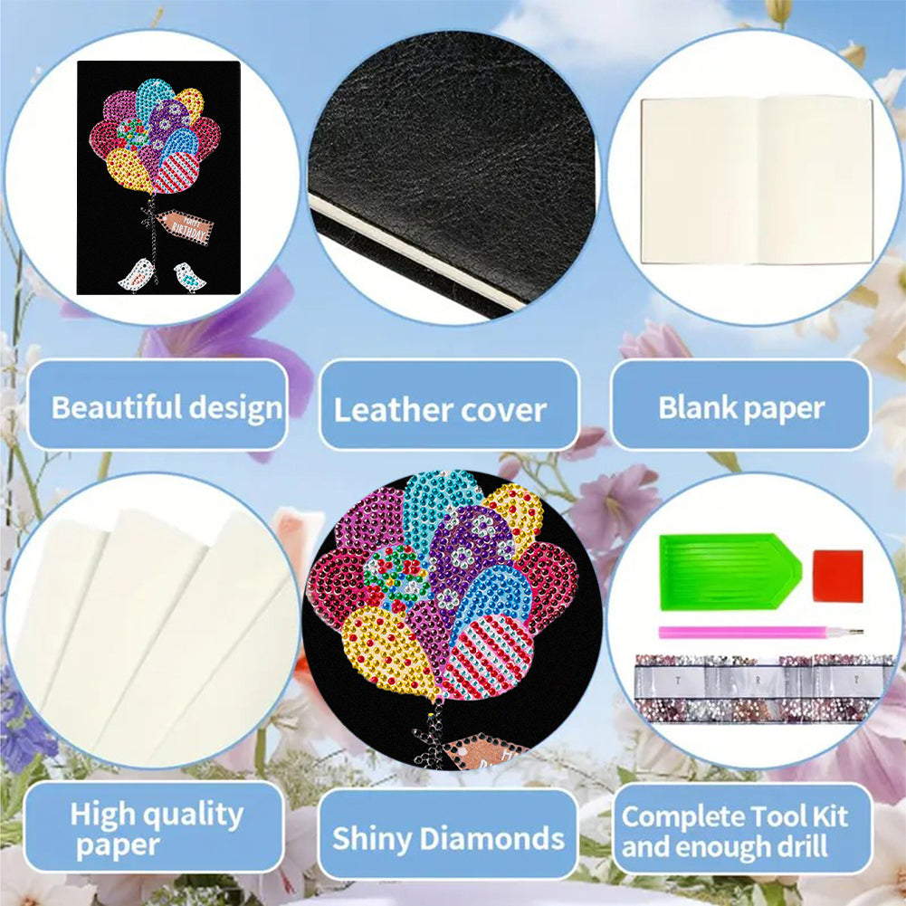 Special Shaped Balloon Diamond Painting Diary Book A5 Diamond Painting Notebooks