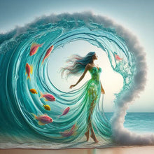 Load image into Gallery viewer, Diamond Painting - Full Round - Fish and water skirt (40*40CM)