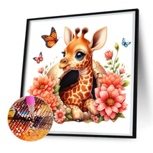 Load image into Gallery viewer, Diamond Painting - Full Round - Giraffe and flowers (30*30CM)