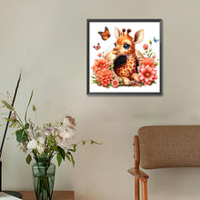 Load image into Gallery viewer, Diamond Painting - Full Round - Giraffe and flowers (30*30CM)