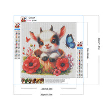 Load image into Gallery viewer, Diamond Painting - Full Round - Sheep and flowers (30*30CM)