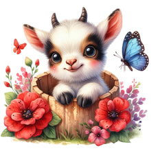 Load image into Gallery viewer, Diamond Painting - Full Round - Sheep and flowers (30*30CM)