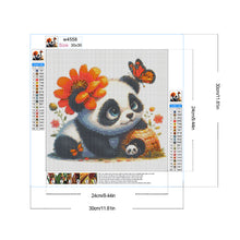 Load image into Gallery viewer, Diamond Painting - Full Round - Panda and flowers (30*30CM)