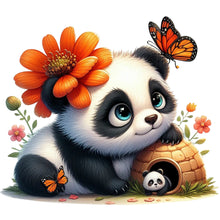 Load image into Gallery viewer, Diamond Painting - Full Round - Panda and flowers (30*30CM)