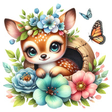 Load image into Gallery viewer, Diamond Painting - Full Round - Giraffe and flowers (30*30CM)