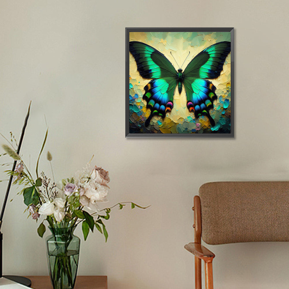 Diamond Painting - Full Round - Flower pattern butterfly (30*30CM)