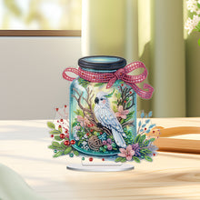 Load image into Gallery viewer, Acrylic Special Shape Bird In The Bottle Diamond Painting Desktop Ornaments