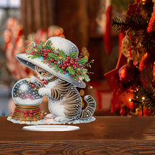 Load image into Gallery viewer, Acrylic Special Shape Cat And Crystal Ball Diamond Painting Desktop Ornaments