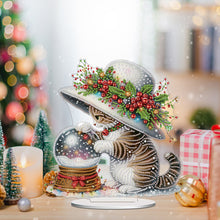 Load image into Gallery viewer, Acrylic Special Shape Cat And Crystal Ball Diamond Painting Desktop Ornaments