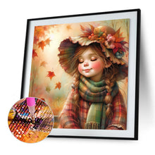 Load image into Gallery viewer, Diamond Painting - Full Square - Autumn leaves little girl (40*40CM)