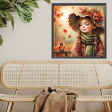 Load image into Gallery viewer, Diamond Painting - Full Square - Autumn leaves little girl (40*40CM)