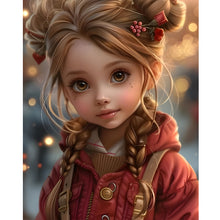 Load image into Gallery viewer, Diamond Painting - Full Round - Big eyes cute girl (40*50CM)