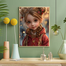 Load image into Gallery viewer, Diamond Painting - Full Round - Big eyes cute girl (40*50CM)