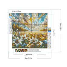Load image into Gallery viewer, Diamond Painting - Full Round - Glass art lily field (30*30CM)