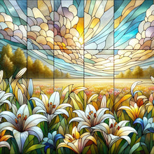 Load image into Gallery viewer, Diamond Painting - Full Round - Glass art lily field (30*30CM)