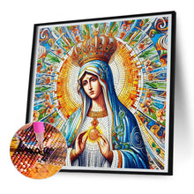 Load image into Gallery viewer, Diamond Painting - Full Round - Glass art Madonna (30*30CM)