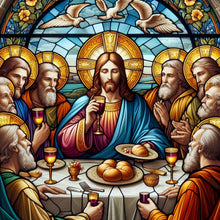 Load image into Gallery viewer, Diamond Painting - Full Round - Glass Art Jesus¡¤Dinner (30*30CM)