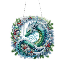 Load image into Gallery viewer, Acrylic Special Shape Dragon Wreath 5D DIY Diamond Painting Dots Pendant