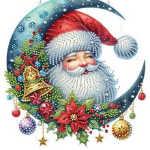 Load image into Gallery viewer, Acrylic Special Shape Moon Santa Claus 5D DIY Diamond Painting Dots Pendant