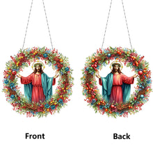 Load image into Gallery viewer, Acrylic Special Shape Jesus Diamond Painting Art Pendants for Wall Window