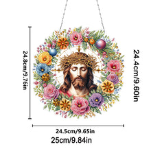 Load image into Gallery viewer, Acrylic Special Shape Jesus Faith Diamond Painting Art Pendants for Wall Window