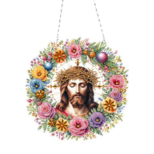 Load image into Gallery viewer, Acrylic Special Shape Jesus Faith Diamond Painting Art Pendants for Wall Window