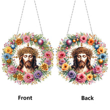 Load image into Gallery viewer, Acrylic Special Shape Jesus Faith Diamond Painting Art Pendants for Wall Window