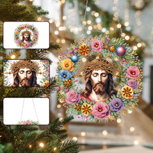 Load image into Gallery viewer, Acrylic Special Shape Jesus Faith Diamond Painting Art Pendants for Wall Window