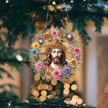 Load image into Gallery viewer, Acrylic Special Shape Jesus Faith Diamond Painting Art Pendants for Wall Window