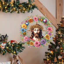 Load image into Gallery viewer, Acrylic Special Shape Jesus Faith Diamond Painting Art Pendants for Wall Window