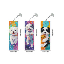 Load image into Gallery viewer, 3Pcs Special Shape Dog Diamond Painting Bookmark Making Kit for Adults Beginners