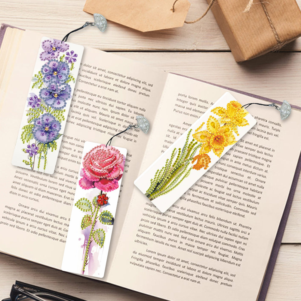 3Pcs Special Shape Dog Diamond Painting Bookmark Making Kit for Adults Beginners