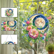 Load image into Gallery viewer, Acrylic Special Shape Sun Moon Flower Diamond Painting Hanging Pendant