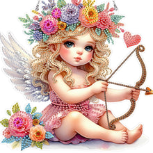 Load image into Gallery viewer, Acrylic Special Shape Angel Girl Cupid Arrow Diamond Painting Hanging Pendant