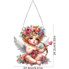 Load image into Gallery viewer, Acrylic Special Shape Angel Girl Cupid Arrow Diamond Painting Hanging Pendant