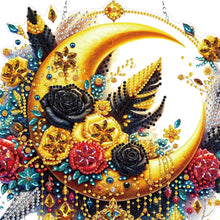 Load image into Gallery viewer, Acrylic Special Shape Moon Rose 5D DIY Diamond Painting Dots Pendant for Wall
