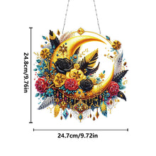 Load image into Gallery viewer, Acrylic Special Shape Moon Rose 5D DIY Diamond Painting Dots Pendant for Wall