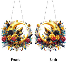 Load image into Gallery viewer, Acrylic Special Shape Moon Rose 5D DIY Diamond Painting Dots Pendant for Wall