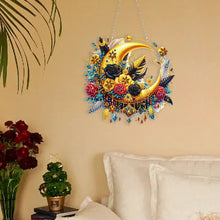 Load image into Gallery viewer, Acrylic Special Shape Moon Rose 5D DIY Diamond Painting Dots Pendant for Wall
