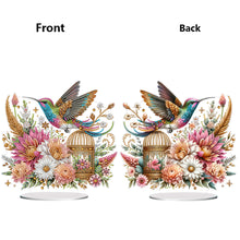 Load image into Gallery viewer, Acrylic Special Shape Bird Flowers Diamond Painting Desktop Ornaments for Decor