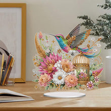 Load image into Gallery viewer, Acrylic Special Shape Bird Flowers Diamond Painting Desktop Ornaments for Decor