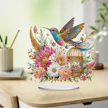 Load image into Gallery viewer, Acrylic Special Shape Bird Flowers Diamond Painting Desktop Ornaments for Decor