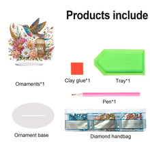 Load image into Gallery viewer, Acrylic Special Shape Bird Flowers Diamond Painting Desktop Ornaments for Decor