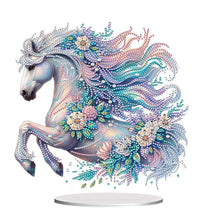 Load image into Gallery viewer, Acrylic Special Shape White Horse Diamond Painting Desktop Ornaments for Decor