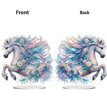 Load image into Gallery viewer, Acrylic Special Shape White Horse Diamond Painting Desktop Ornaments for Decor